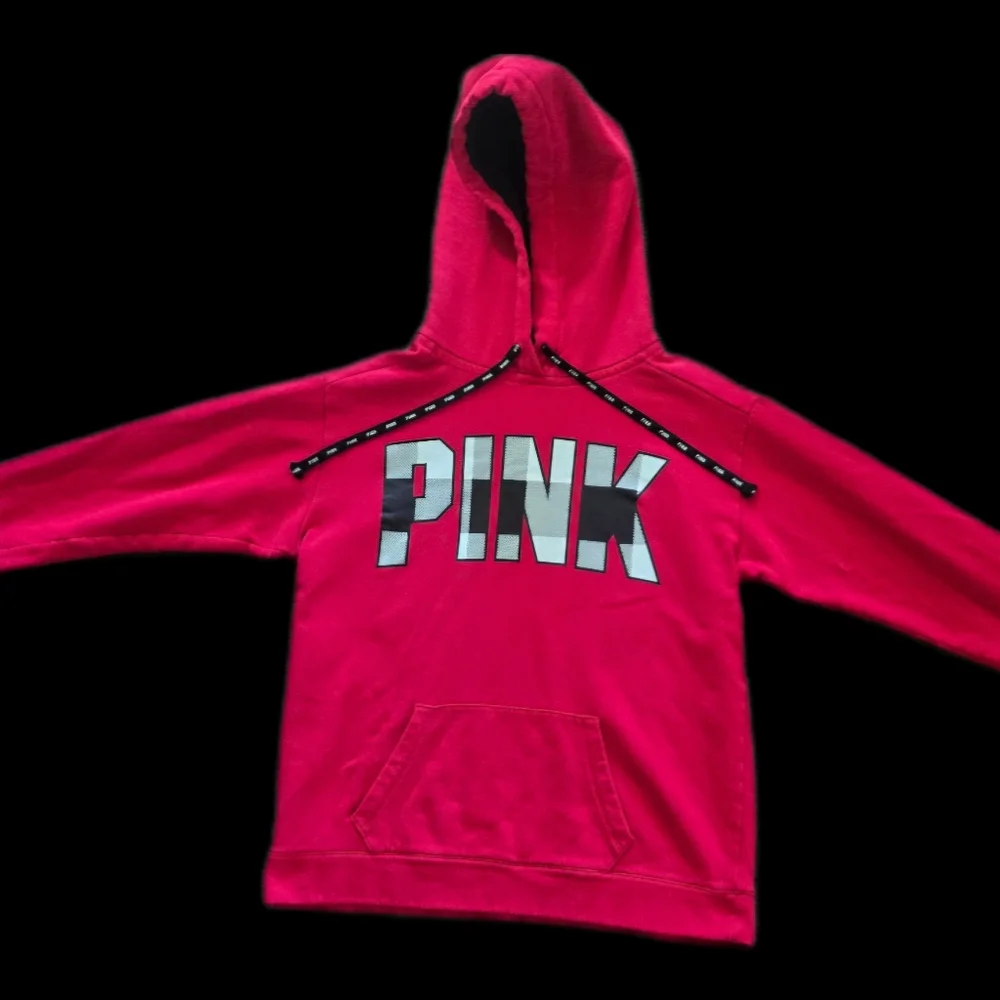 Victoria's Secret PINK Logo Hoodie Red Size S - Picture 4 of 7